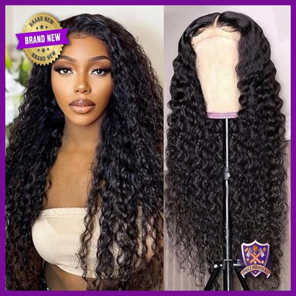 22 Inch Human Hair Wig Deep Wave Lace Front Glueless Pre Plucked main image 6